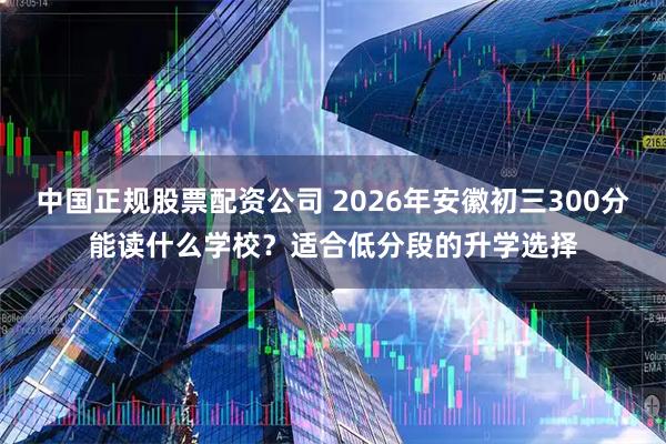 中国正规股票配资公司 2026年安徽初三300分能读什么学校？适合低分段的升学选择